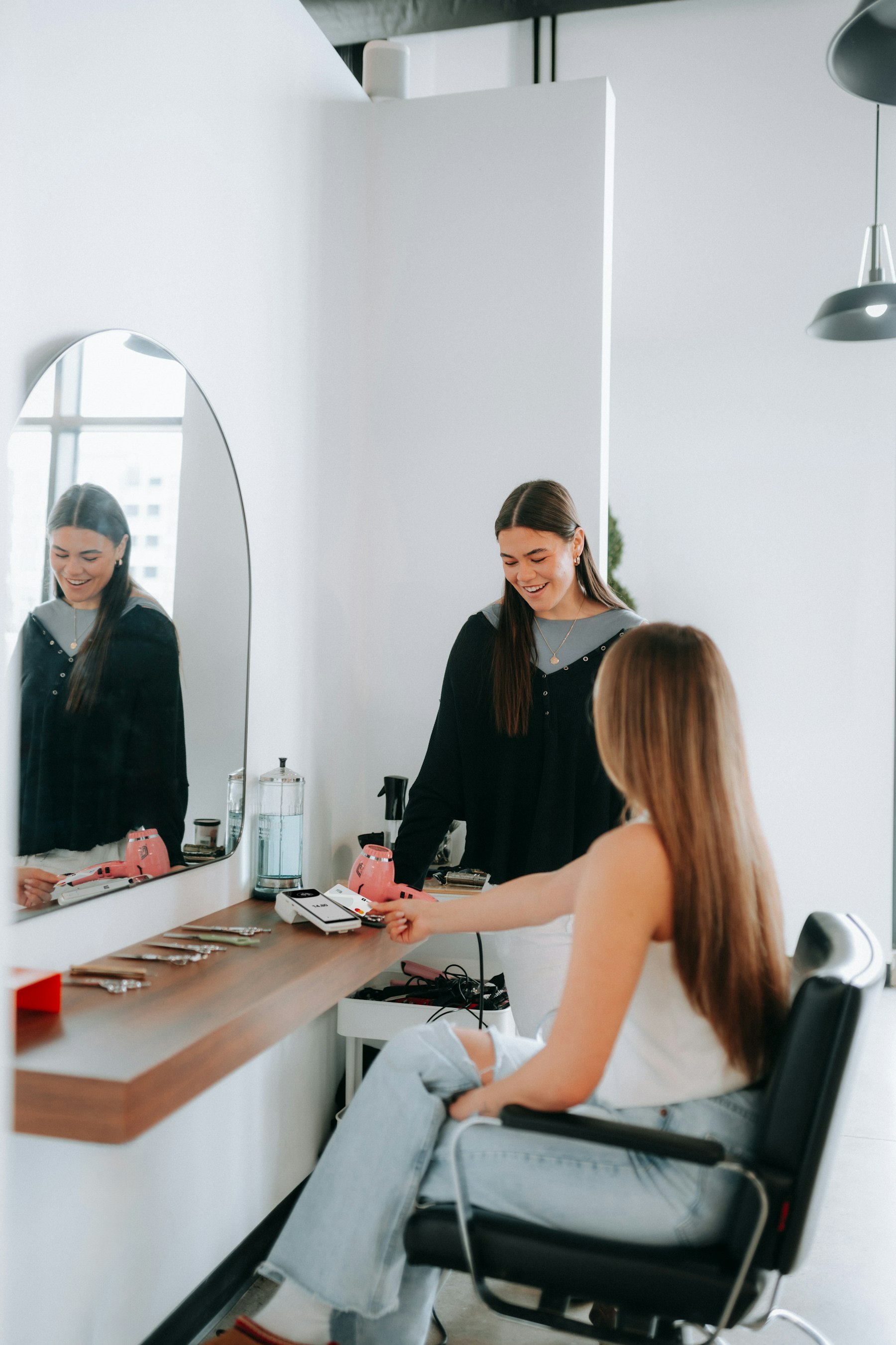 Servicio de peluqueria en un entorno profesional